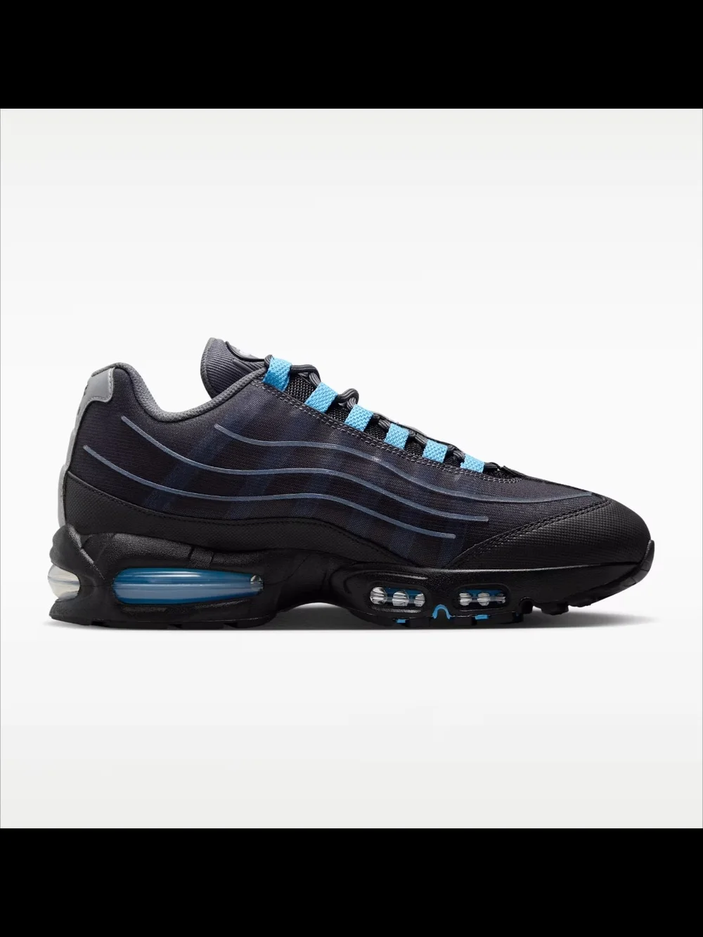Nike Air Max 95 Black with Blue Accents Men's Size 10 New In Box!